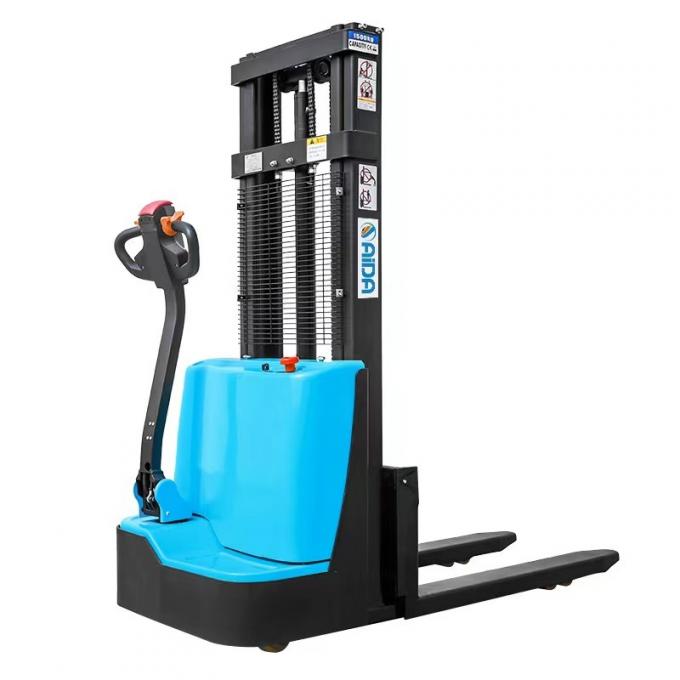 Đứng trên xe tải điện Pallet Stacker Max Lift Height 3500mm Capacity 1500kg 0