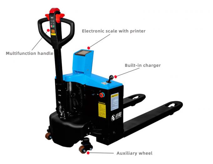 Digital Electric Pallet Jack forklift 1.5 tấn DC Motor với thang đo 0