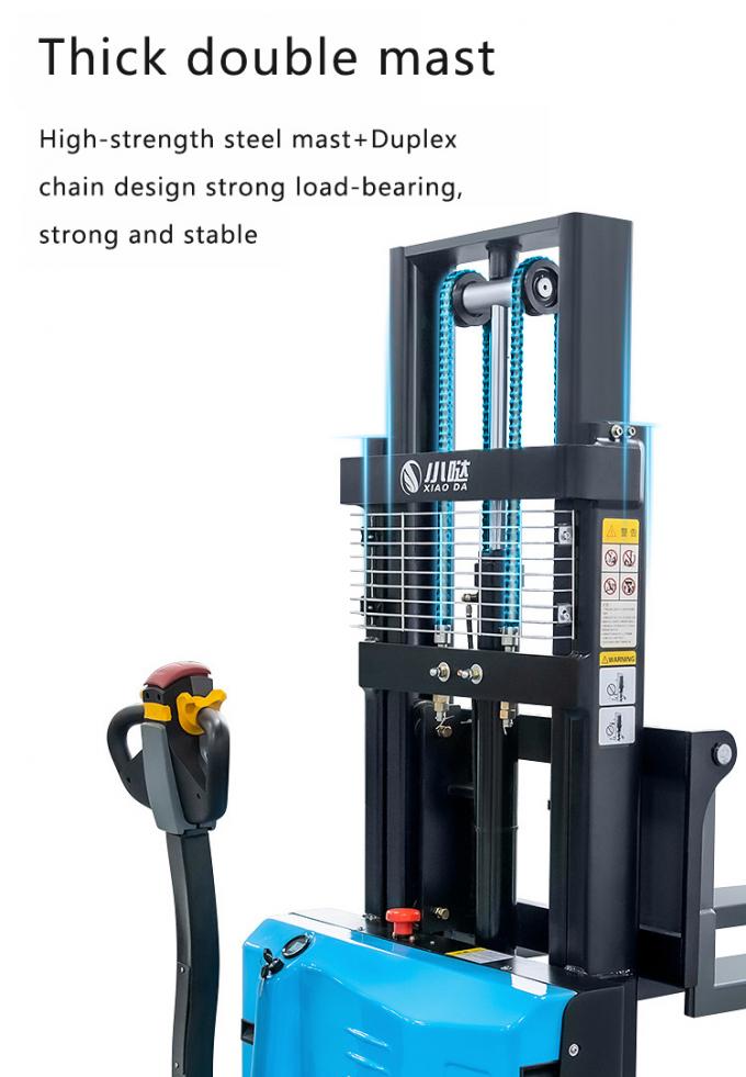 Người đi bộ đứng trên pallet stacker đầy đủ điện pallet stacker tiếp cận walkie stacker 2