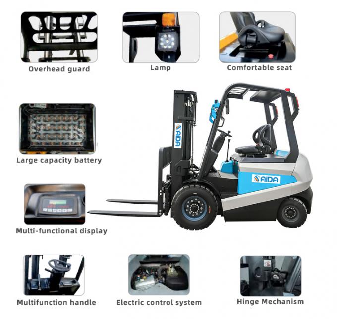 Xe nâng điện chạy bằng điện Transpallet với xe nâng điện bốn bánh loại 4 bánh 0