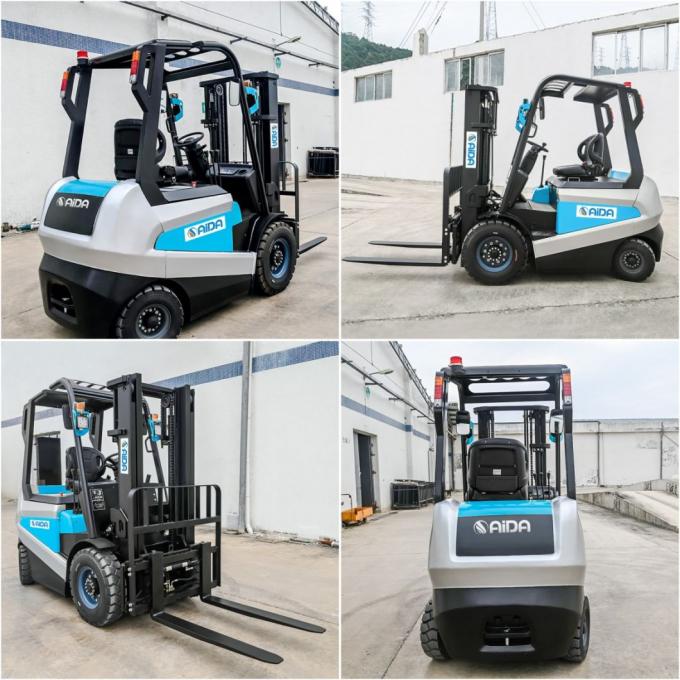 Xe nâng điện chạy bằng điện Transpallet với xe nâng điện bốn bánh loại 4 bánh 2