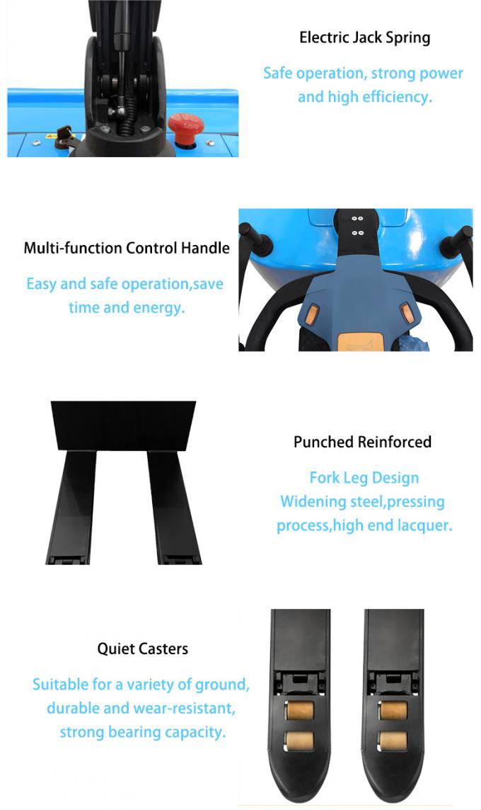 CE chứng nhận Stand On Electric Pallet Jack, Lithium Electric Hydraulic Pallet Jack 1